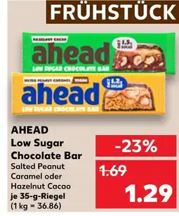 Kaufland Ahead low sugar chocolate bar salted peanut caramel Angebot