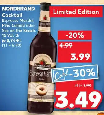 Kaufland Nordbrand cocktail espresso martini Angebot