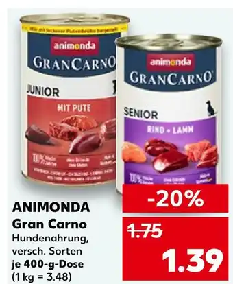 Kaufland Animonda gran carno junior mit pute Angebot