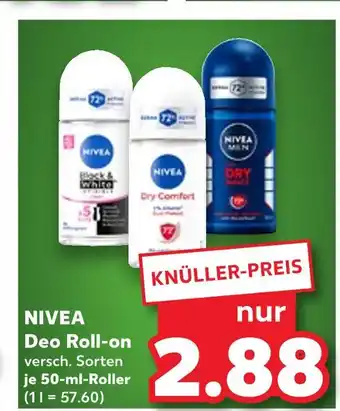 Kaufland Nivea black & white deo roll-on Angebot