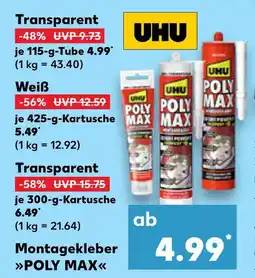 Kaufland Uhu poly max transparent Angebot