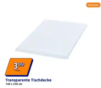 Action Transparente tischdecke Angebot