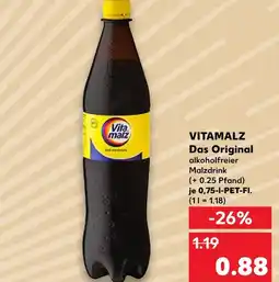 Kaufland Vitamalz das original alkoholfreier malzdrink Angebot