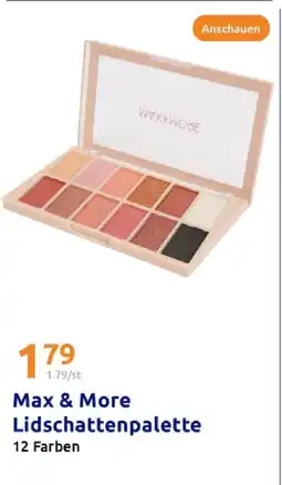 Action Max & more lidschattenpalette Angebot