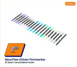 Action Décotime glitzer-twinmarker Angebot