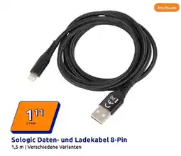 Action Sologic daten- und ladekabel 8-pin Angebot
