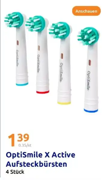Action Optismile x active aufsteckbürsten Angebot