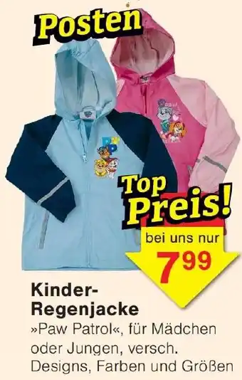 Wiglo Wunderland Kinder Regenjacke Angebot