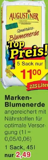 Wiglo Wunderland AUGUSTINER Marken Blumenerde Angebot
