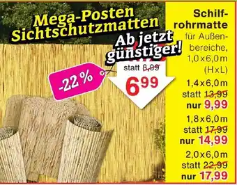 Wiglo Wunderland Schilfrohrmatte Angebot