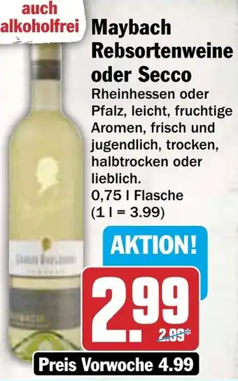 AEZ Maybach Rebsortenweine oder Secco Angebot