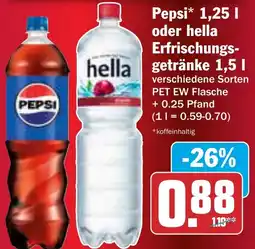 AEZ Pepsi oder hella Erfrischungsgetränke Angebot
