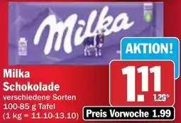 AEZ Milka Schokolade Angebot