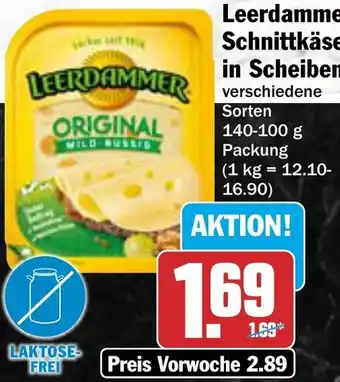 AEZ Leerdammer Schnittkäse in Scheiben Angebot