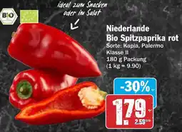 AEZ Niederlande Bio Spitzpaprika rot Angebot
