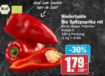 AEZ Niederlande Bio Spitzpaprika rot Angebot