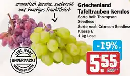 AEZ Griechenland Tafeltrauben kernlos Angebot