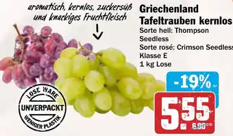 AEZ Griechenland Tafeltrauben kernlos Angebot