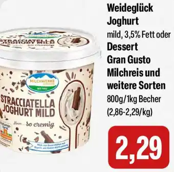 Feneberg Weideglück Joghurt oder Dessert Gran Gusto Milchreis Angebot