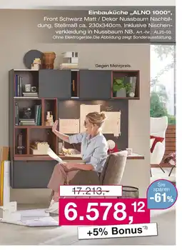 Möbel Inhofer Einbauküche alno 1000 Angebot