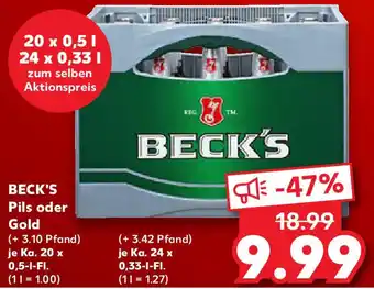 Kaufland BECK'S Pils oder Gold Angebot