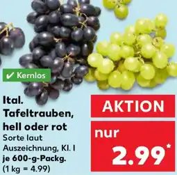 Kaufland Ital. Tafeltrauben, hell oder rot Angebot