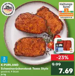 Kaufland K-PURLAND Schweinerückensteak Texas Style Angebot