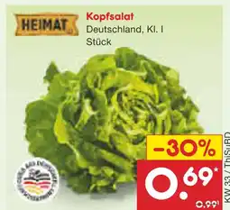 Netto Marken-Discount Heimat kopfsalat Angebot