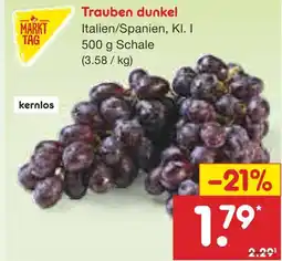 Netto Marken-Discount Markttag trauben dunkel Angebot