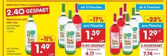 Netto Marken-Discount Weinschorle weiß oder rose Angebot