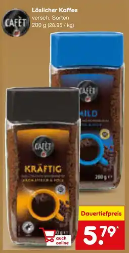 Netto Marken-Discount Cafet löslicher kaffee kräftig Angebot