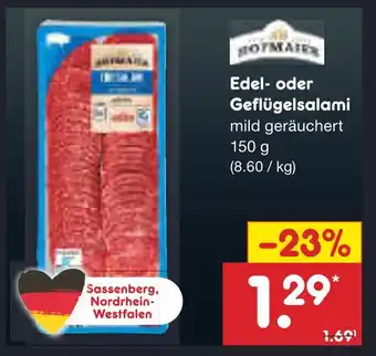 Netto Marken-Discount Edel- oder geflügelsalami Angebot