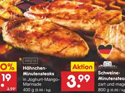 Netto Marken-Discount Hähnchen-minutensteaks Angebot