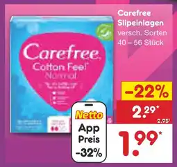 Netto Marken-Discount Carefree slipeinlagen Angebot