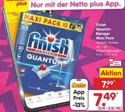 Netto Marken-Discount Finish geschirr-reiniger maxi pack Angebot