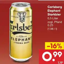 Netto Marken-Discount Carlsberg elephant starkbier Angebot