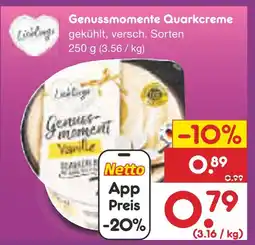 Netto Marken-Discount Lieblings genussmomente quarkcreme Angebot