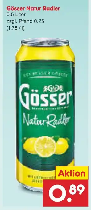 Netto Marken-Discount Gösser natur radler Angebot