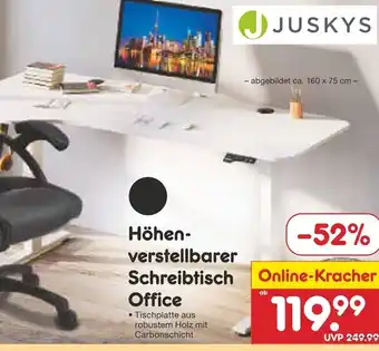 Netto Marken-Discount Juskys höhenverstellbarer schreibtisch office Angebot