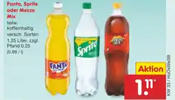 Netto Marken-Discount Fanta, sprite oder mezzo mix Angebot