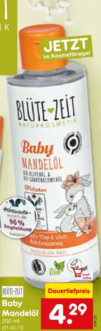 Netto Marken-Discount Blüte zeit baby mandelöl Angebot