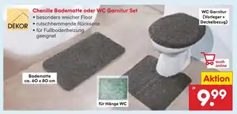 Netto Marken-Discount Dekor chenille badematte oder wc garnitur set Angebot