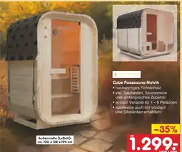 Netto Marken-Discount Artsauna cube fasssauna nolvik Angebot