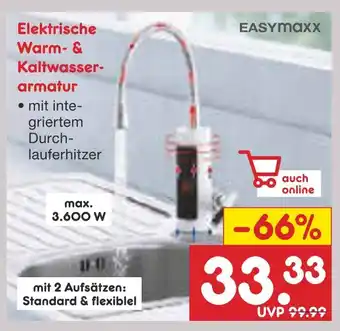 Netto Marken-Discount Easymaxx elektrische warm- & kaltwasserarmatur Angebot