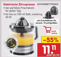 Netto Marken-Discount Gourmetmaxx elektrische zitruspresse Angebot