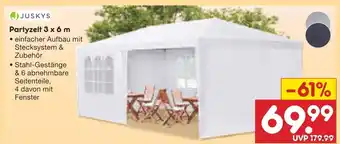 Netto Marken-Discount Juskys partyzelt 3 x 6 m Angebot