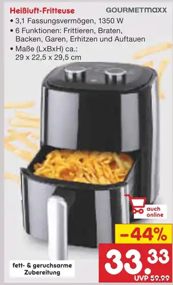 Netto Marken-Discount Gourmetmaxx heißluft-fritteuse Angebot