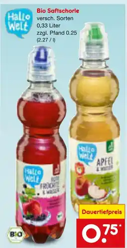 Netto Marken-Discount Hallo welt bio saftschorle Angebot