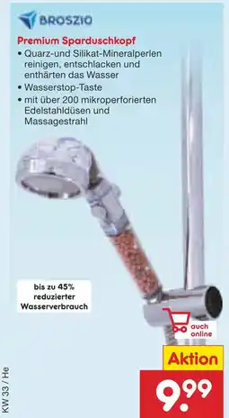 Netto Marken-Discount Broszio premium sparduschkopf Angebot