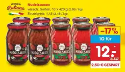 Netto Marken-Discount Mondo italiano nudelsaucen Angebot